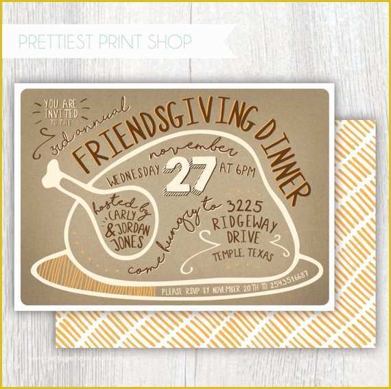 Friendsgiving Invitation Free Template Of Printable Friendsgiving Invitation Thanksgiving Dinner Party