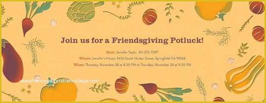 Friendsgiving Invitation Free Template Of Thanksgiving Potluck Invitation Templates – Happy Easter