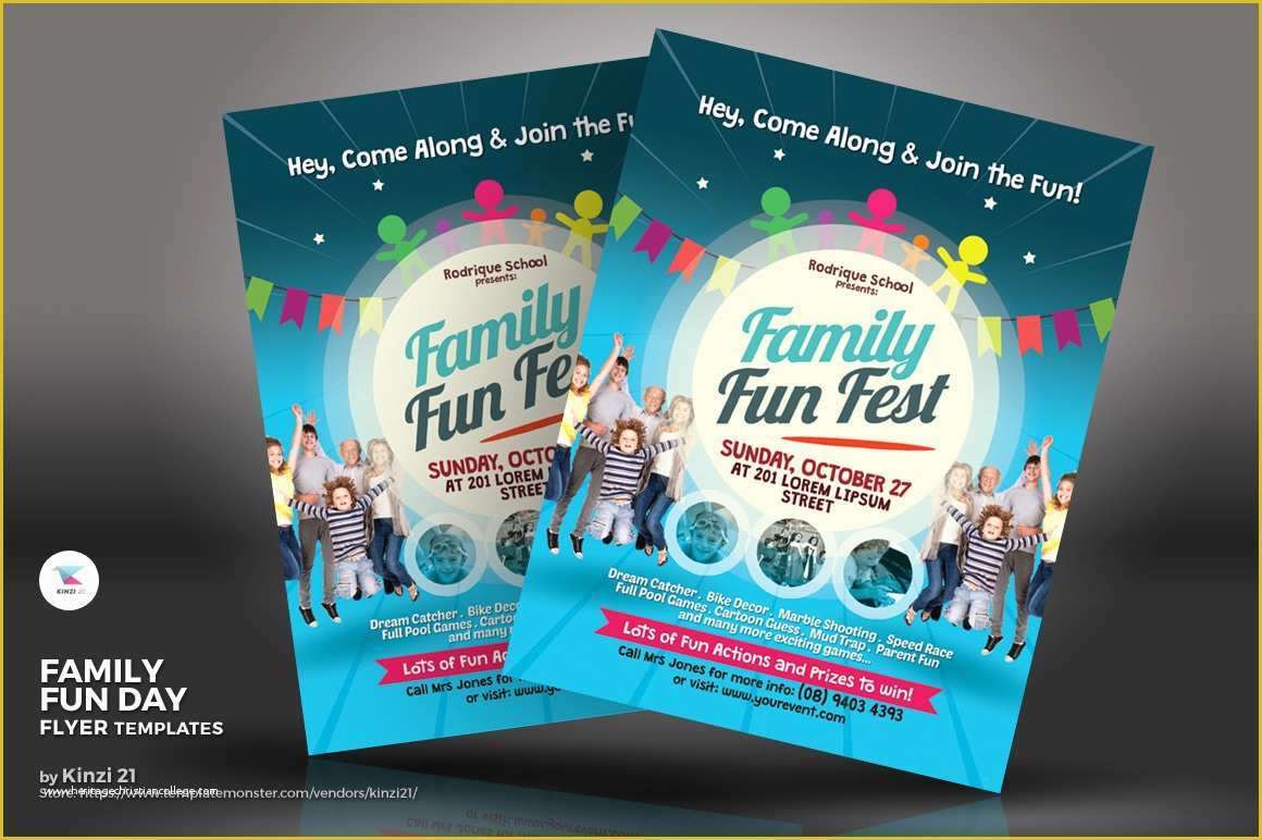 Fun Day Flyer Template Free Of Design D Entreprise Graphismes