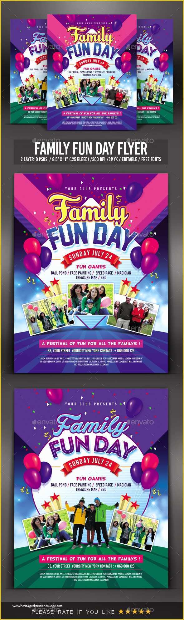 Fun Day Flyer Template Free Of Family Fun Day Flyer Psd Templates Template and Templ and