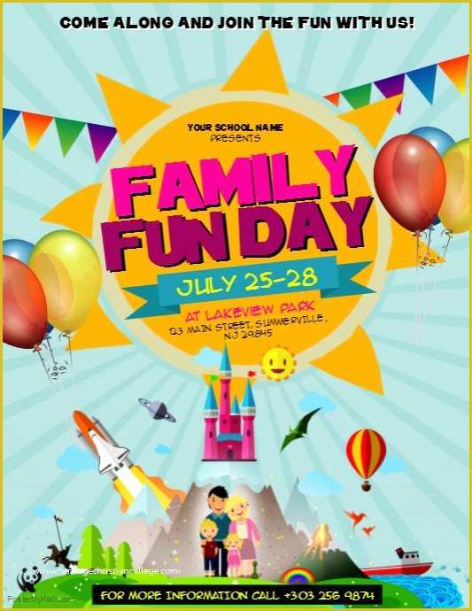 Fun Day Flyer Template Free Of Family Fun Day Flyer Template