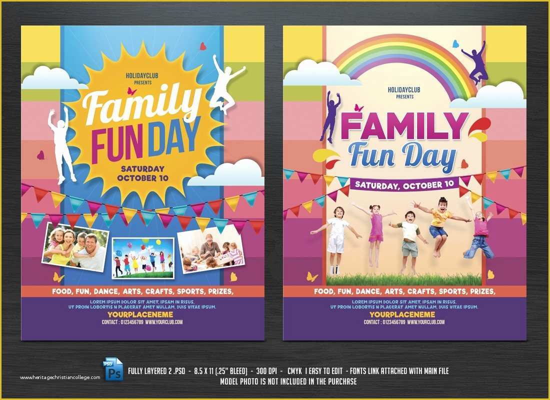 Fun Day Flyer Template Free Of Family Fun Day Flyers Flyer Templates Creative Market