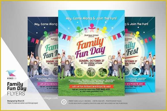 Fun Day Flyer Template Free Of Family Fun Day Flyers Flyer Templates Creative Market