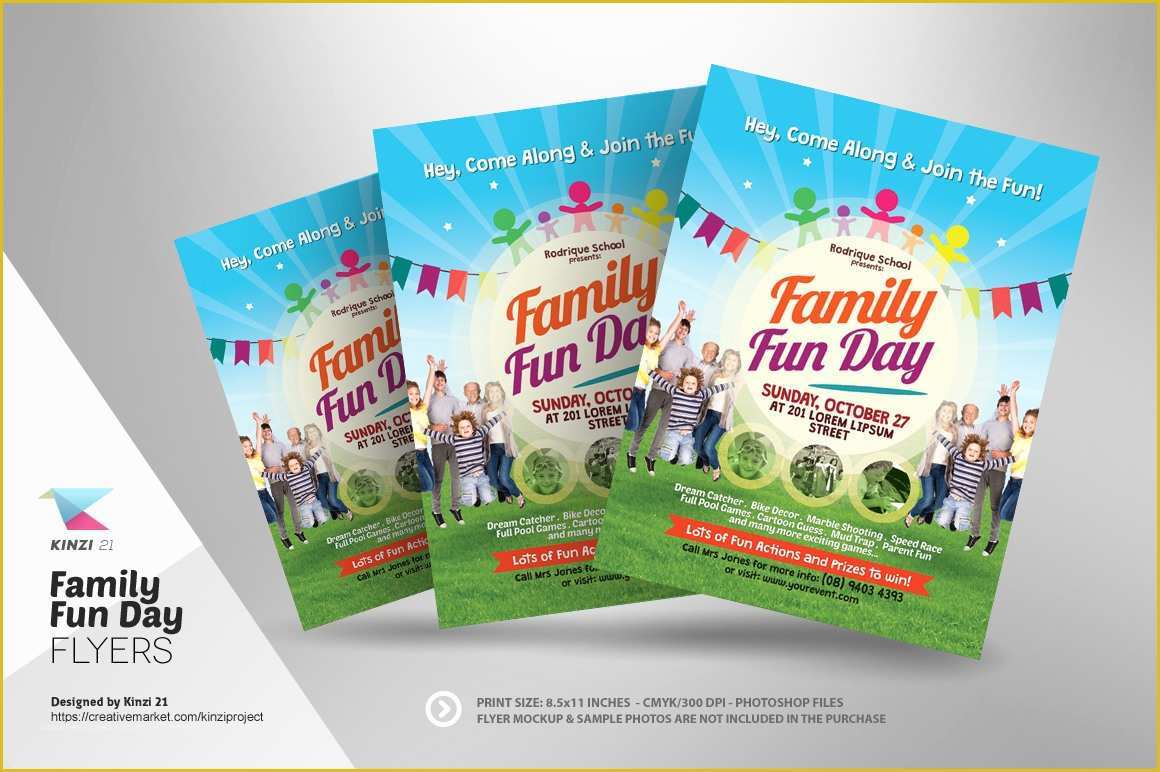 Fun Day Flyer Template Free Of Family Fun Day Flyers Flyer Templates On Creative Market