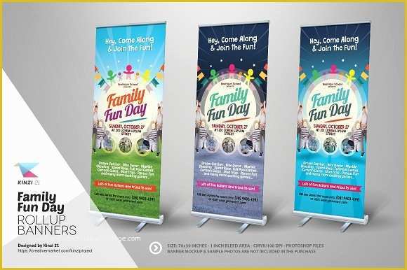 Fun Day Flyer Template Free Of Family Fun Day Roll Up Banners Flyer Templates On