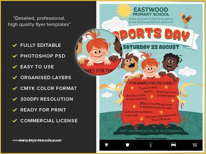 Fun Day Flyer Template Free Of Kid S Sports Day Flyer Template Flyerheroes