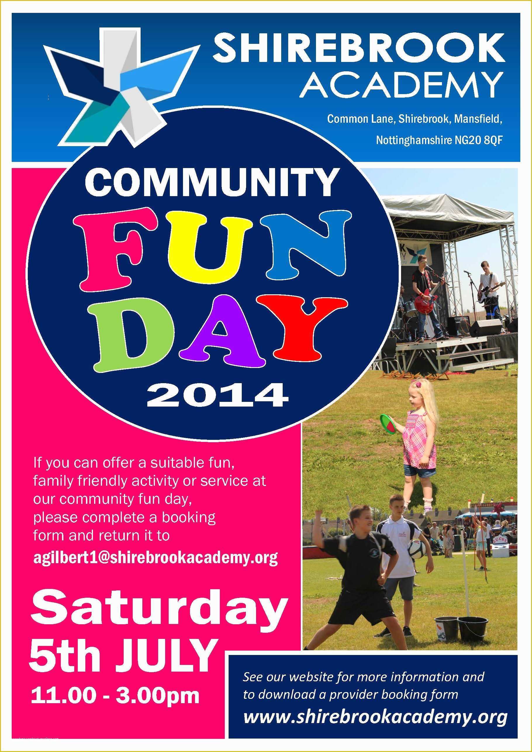 Fun Day Flyer Template Free Of Munity Fun Day 2014