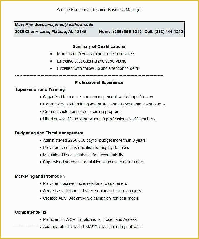 Fun Resume Templates Free Of Functional Resume Examples and Templates Example format