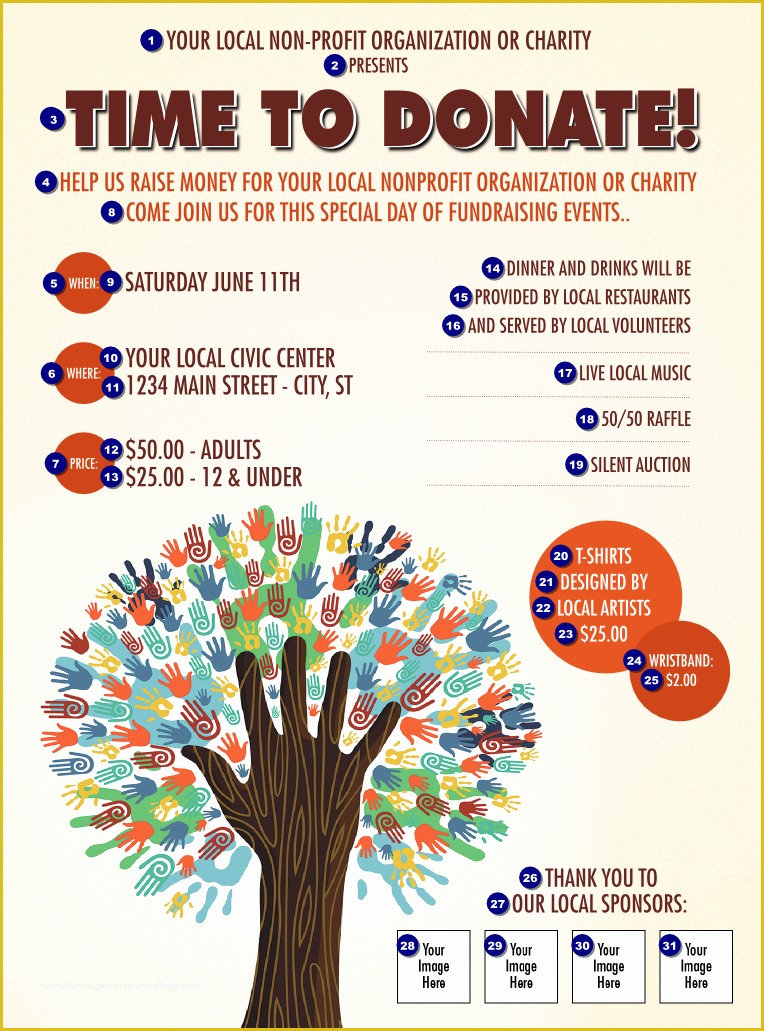 Fundraising Poster Template Free Of Fundraiser Tree Flyer
