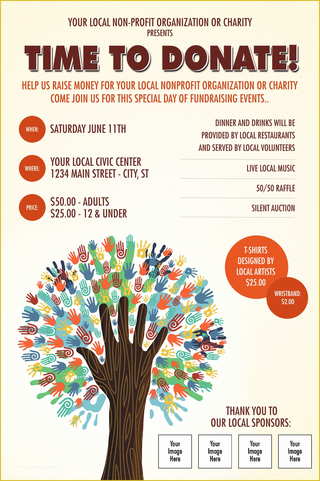 Fundraising Poster Template Free Of Fundraiser Tree Poster