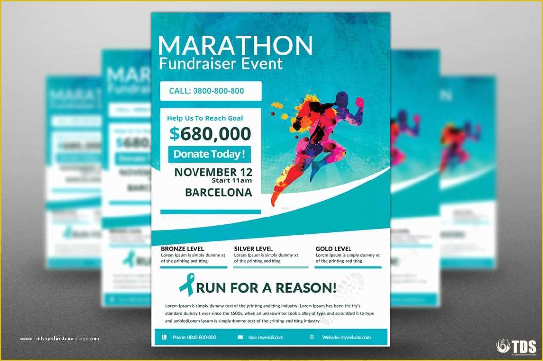 Fundraising Poster Template Free Of Marathon Fundraiser Shop Flyer Template
