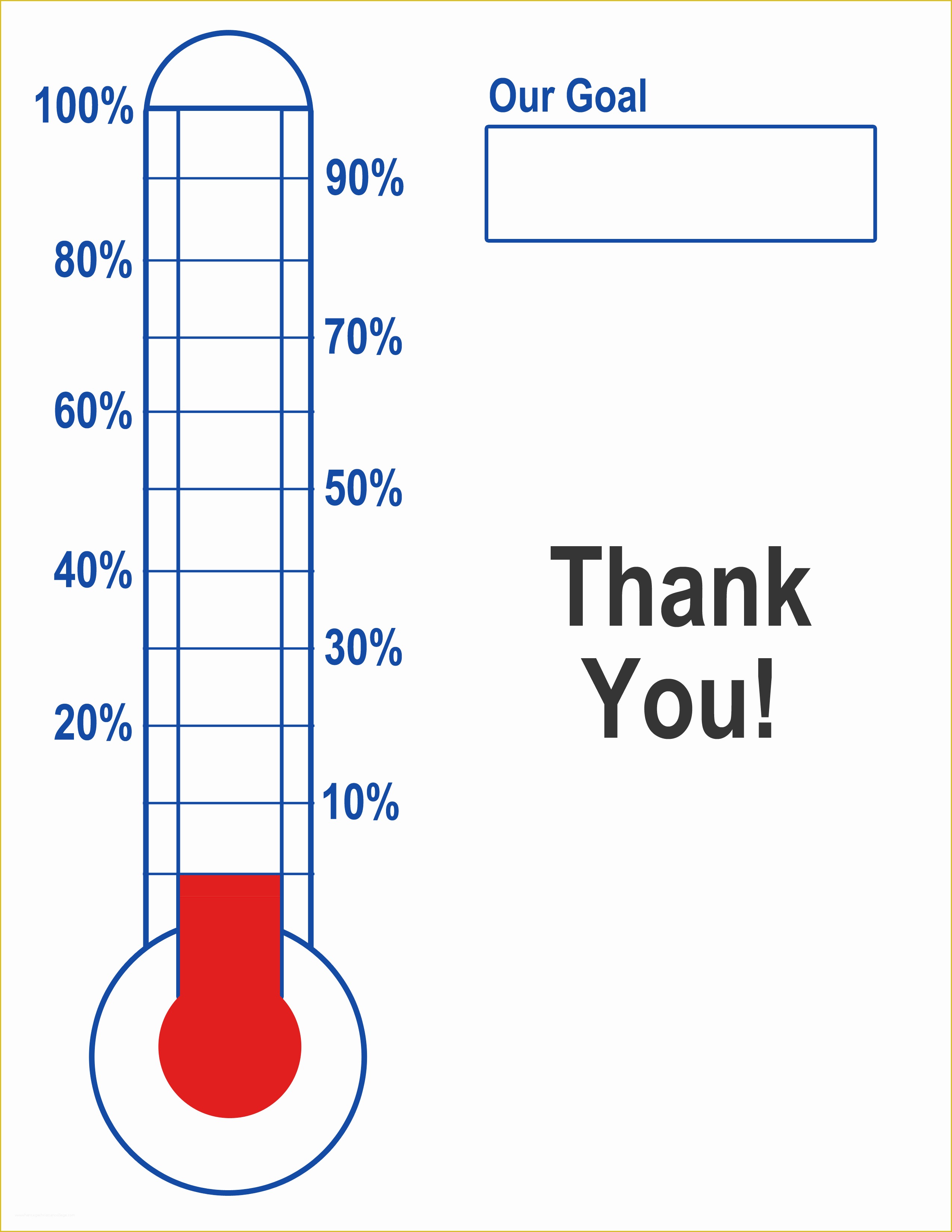 Fundraising Poster Template Free Of thermometer Template Fundraising Goal Blank & Printable