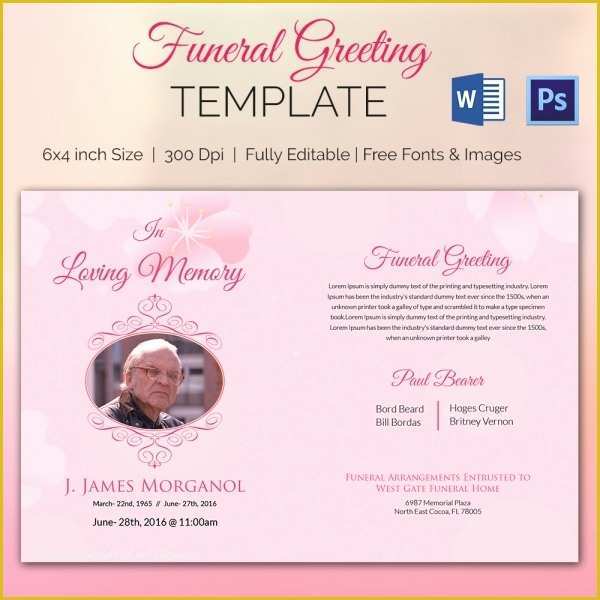 Funeral Invitation Template Free Download Of 11 Funeral Card Templates Free Psd Ai Eps format