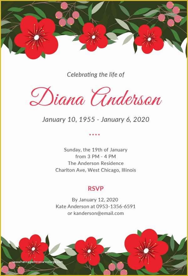 Funeral Invitation Template Free Download Of 27 Funeral Invitation Templates Free Sample Example