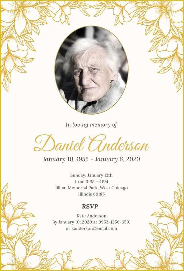 Funeral Invitation Template Free Download Of 27 Funeral Invitation Templates Free Sample Example