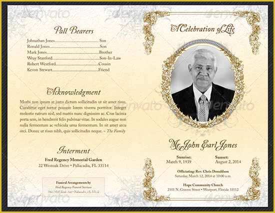 Funeral Invitation Template Free Download Of 33 Sample Funeral Programs Templates