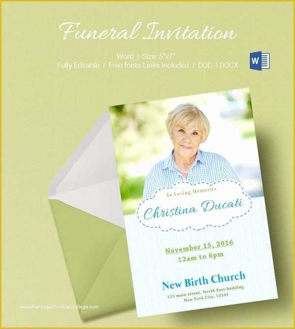 Funeral Invitation Template Free Download Of 50 Microsoft Invitation Templates Free Samples