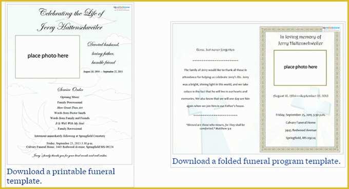 Funeral Invitation Template Free Download Of Free Editable Funeral Program Template