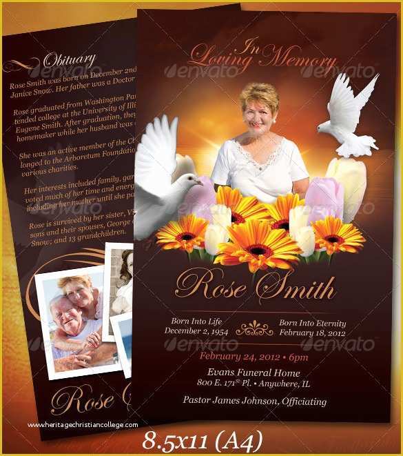 Funeral Invitation Template Free Download Of Funeral Obituary Template 25 Free Word Excel Pdf Psd