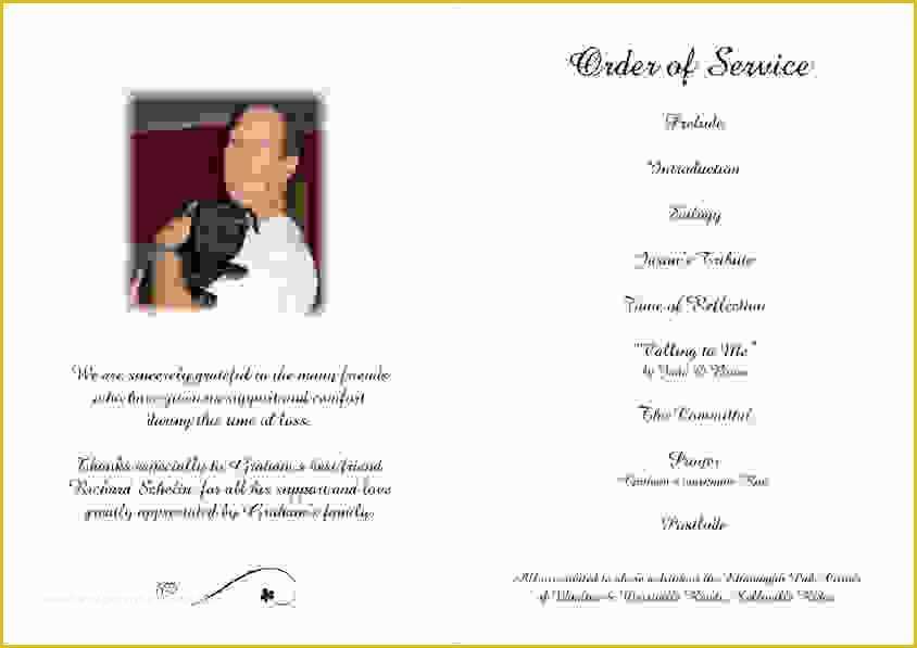 Funeral order Of Service Template Free Of 7 Funeral order Service Templateagenda Template Sample