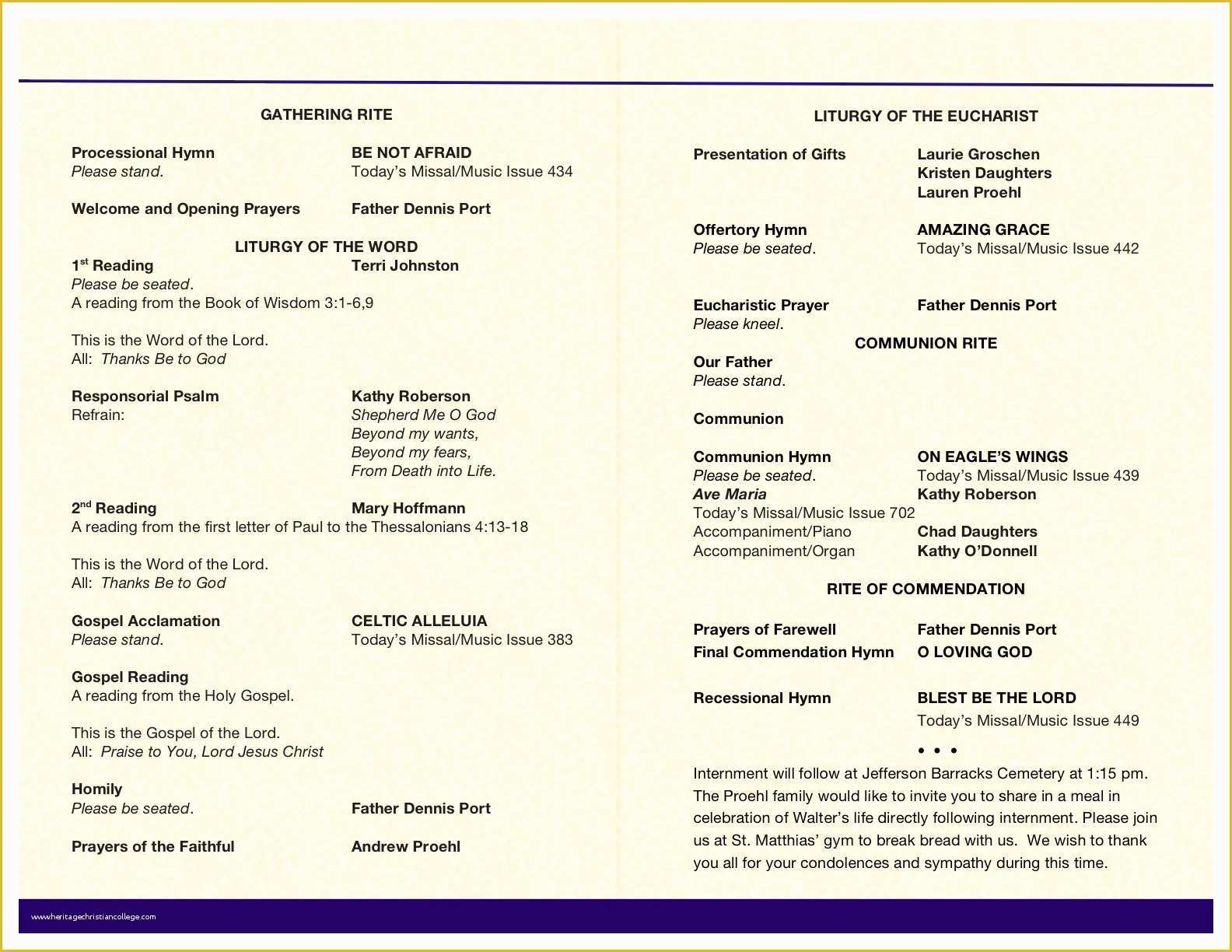 Funeral order Of Service Template Free Of Fresh Free Printable Funeral Programs