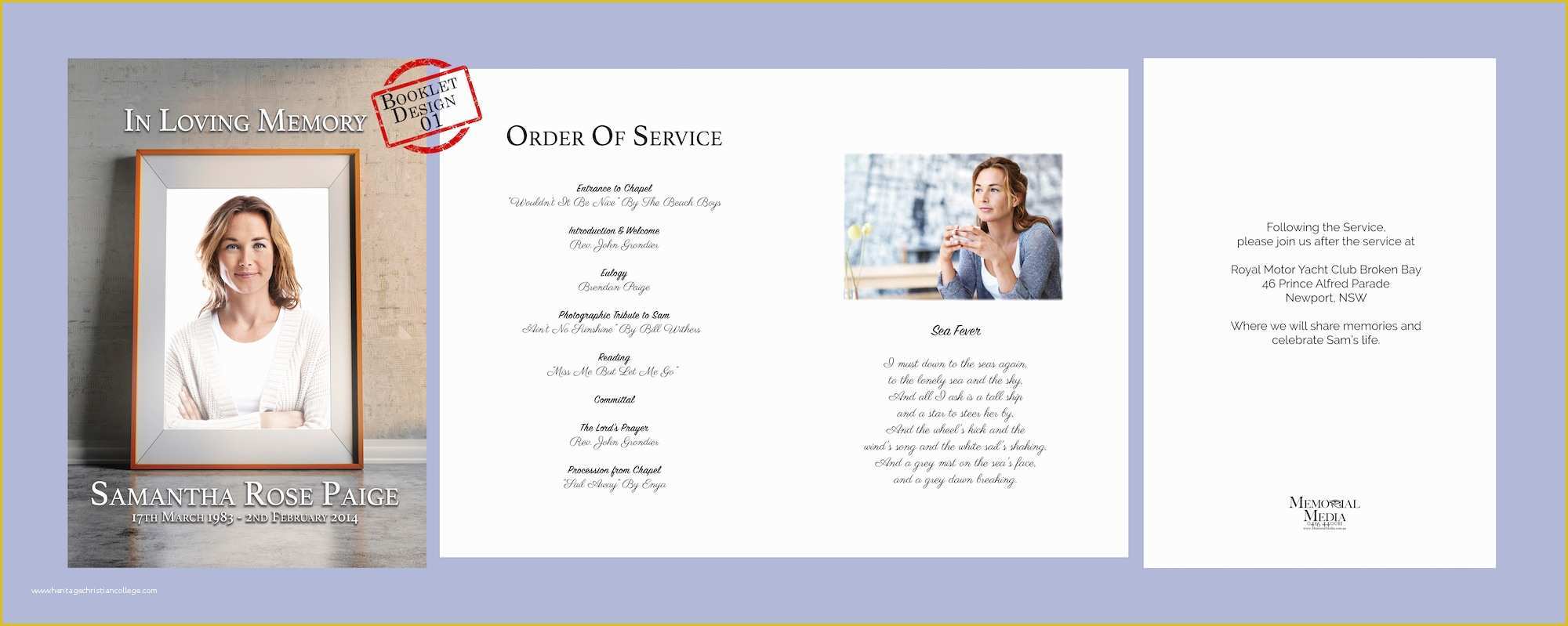 Funeral order Of Service Template Free Of Funeral order Of Service Booklets Memorial Media Sydney