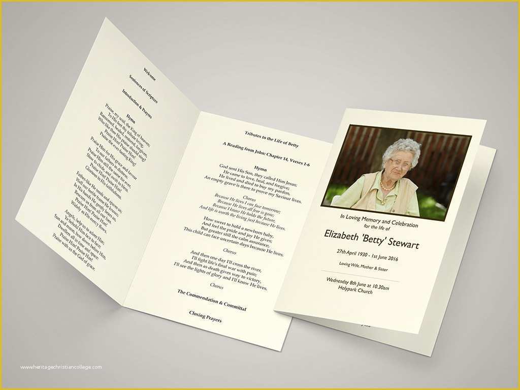 Funeral order Of Service Template Free Of Funeral order Of Service Templates