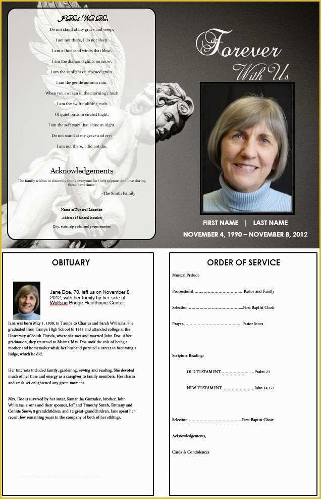 Funeral order Of Service Template Free Of the Funeral Memorial Program Blog May 2013