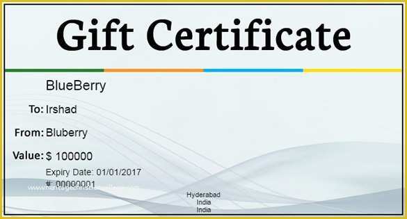 Gift Certificate Template Word Free Download Of Gift Certificate Template – 34 Free Word Outlook Pdf