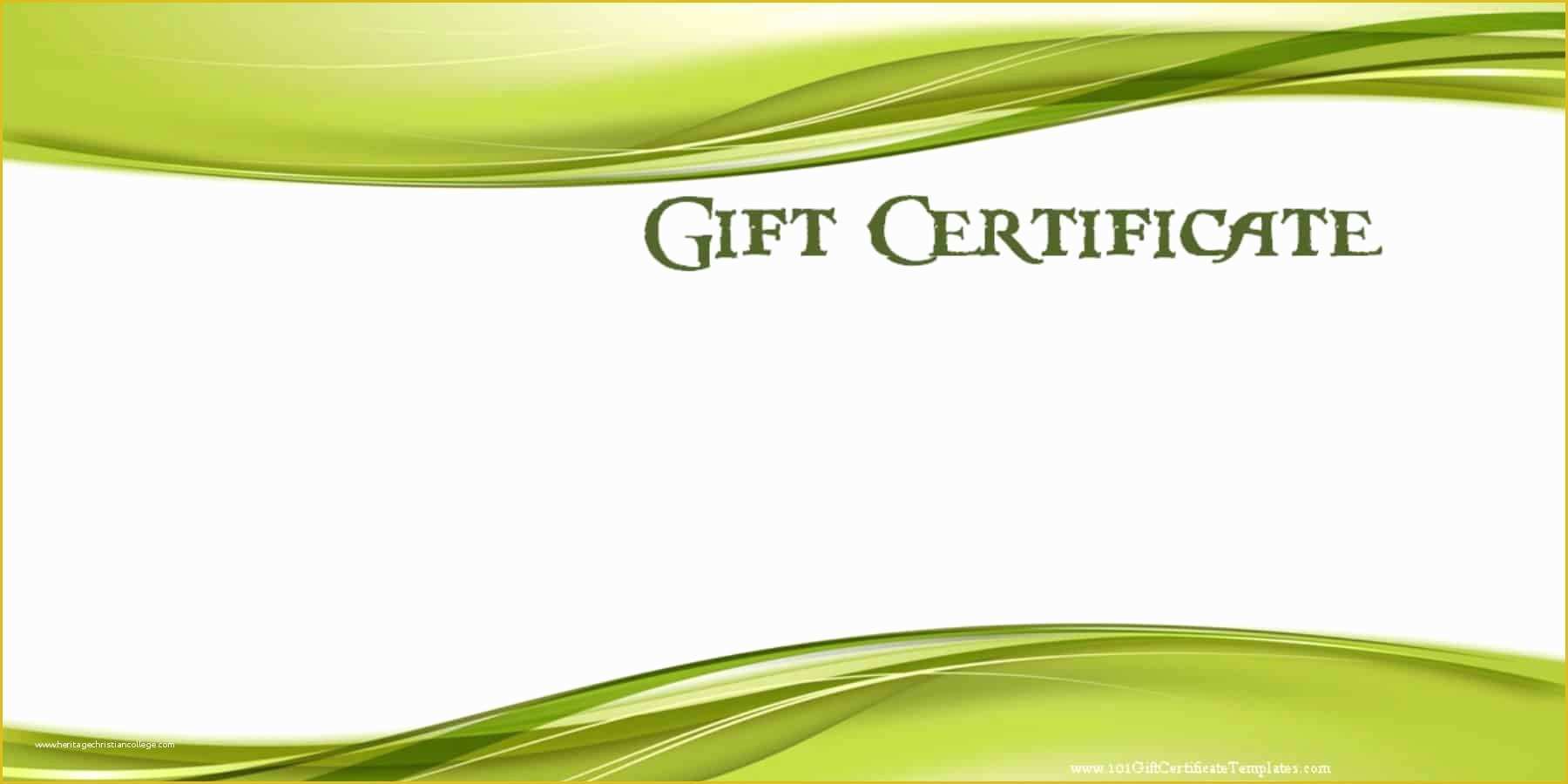 Gift Certificate Template Word Free Download Of Printable Gift Certificate Templates