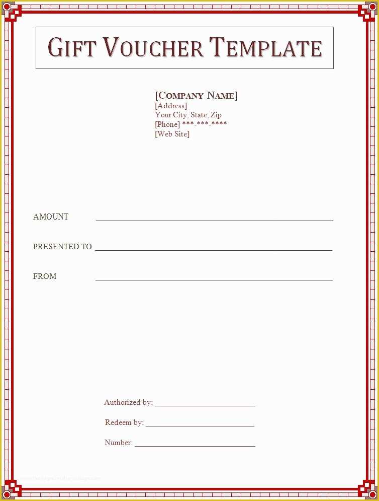 Gift Certificate Template Word Free Download Of Voucher Templates