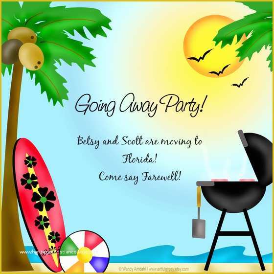Going Away Party Invitation Template Free Of Betsy & Scott S Going Away Party Line Invitations