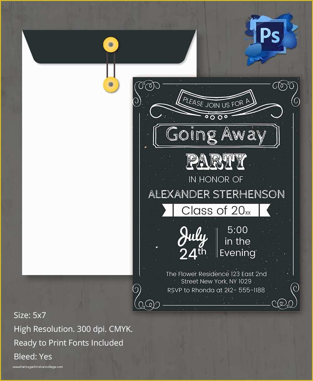 Going Away Party Invitation Template Free Of Farewell Party Invitation Template 26 Free Psd format
