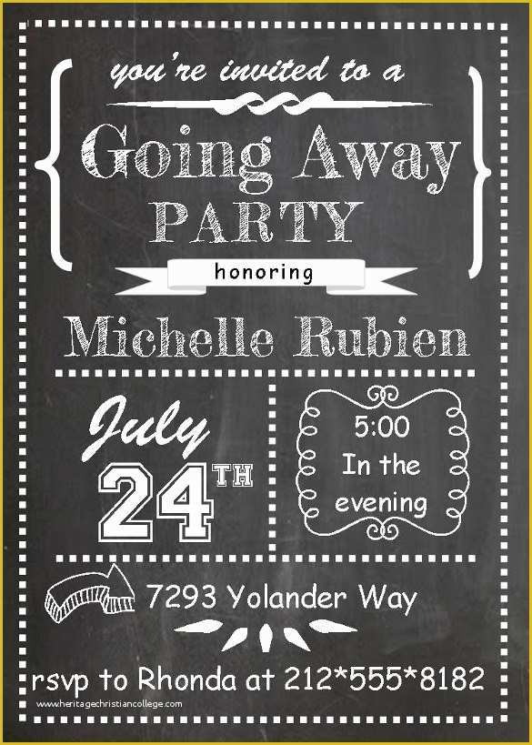 Going Away Party Invitation Template Free Of Farewell Party Invitation Template 29 Free Psd format