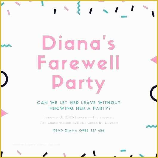 Going Away Party Invitation Template Free Of Farewell Party Invitation Template Definition – Danielmelo