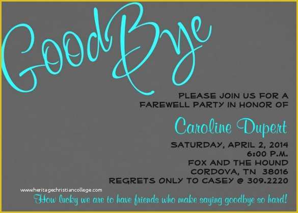Going Away Party Invitation Template Free Of Farewell Party Invitation Template
