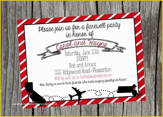 Going Away Party Invitation Template Free Of Going Away Moving Party Invitation Digital File