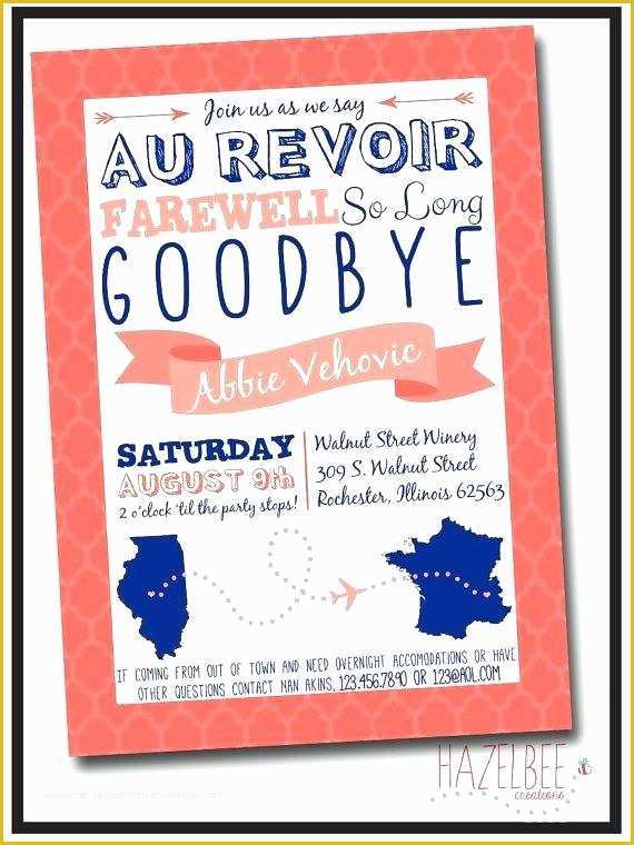Going Away Party Invitation Template Free Of Going Away Party Invitation Template Free Lovely Elegant