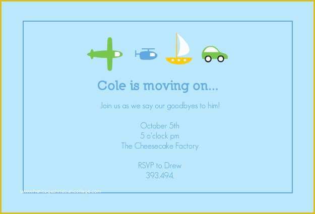 Going Away Party Invitation Template Free Of Going Away Party Invitation Template