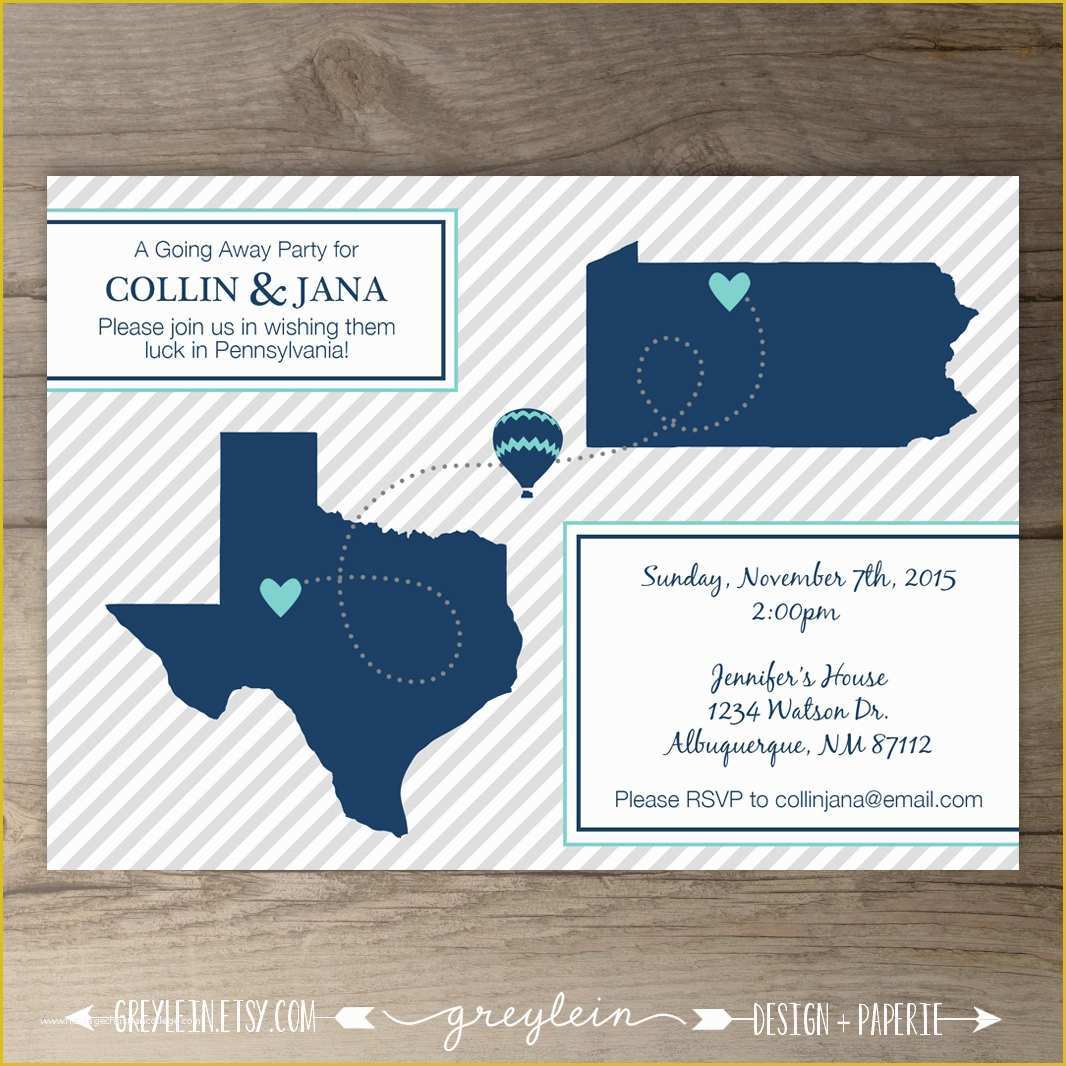 Going Away Party Invitation Template Free Of Going Away Party Invitations Invites Moving by Greylein
