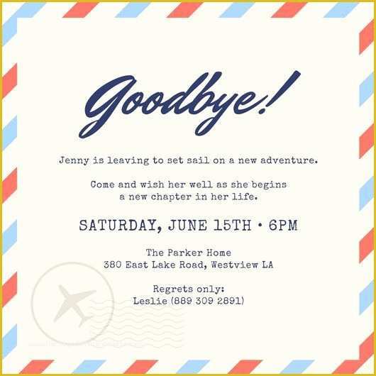 Going Away Party Invitation Template Free Of Party Farewell Party Invitation as Your Ideas Amplifyer
