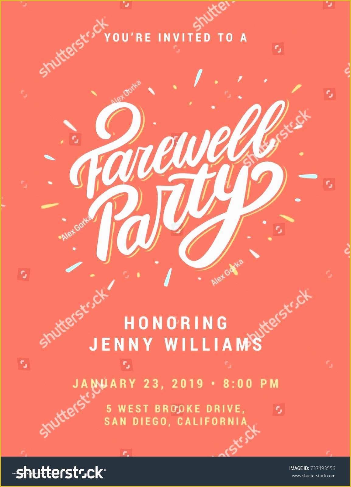 Going Away Party Invitation Template Free Of Printable Printable Farewell Card Template