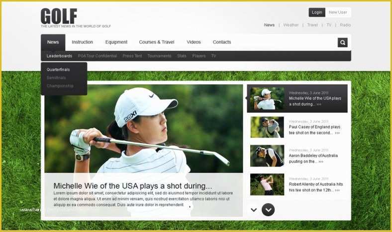 Golf Club Website Templates Free Of 11 High Quality Sports Psd Website Templates