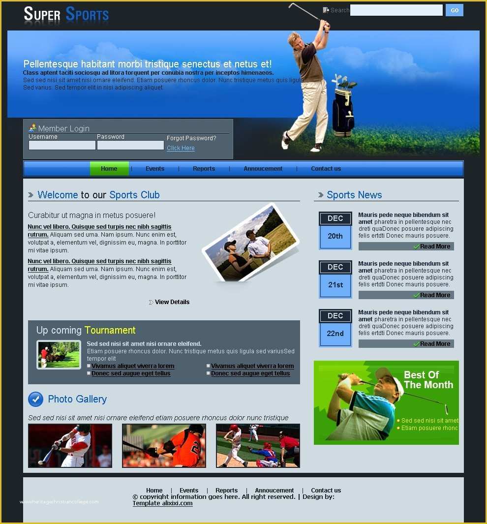 Golf Club Website Templates Free Of 12 Golf Psd Templates Download Free Website