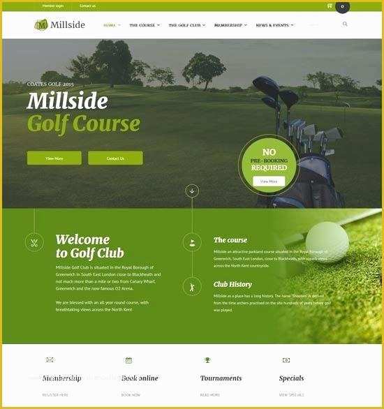 Golf Club Website Templates Free Of Amazing Sport Web Design Templates Sports League Website