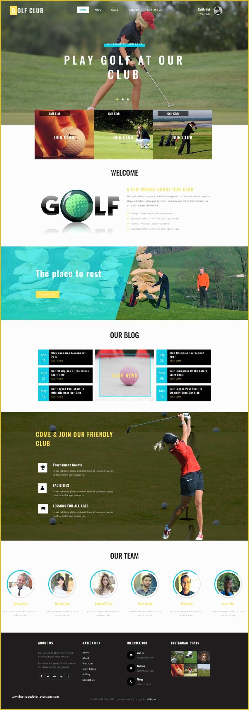 Golf Club Website Templates Free Of Golf Club A Sports Category Bootstrap Responsive Web Template