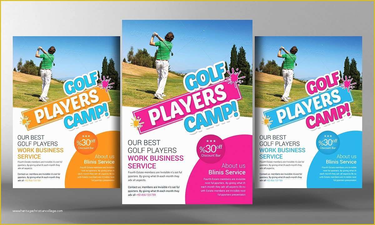 Golf Club Website Templates Free Of Golf Club Flyer Template Flyer Templates Creative Market