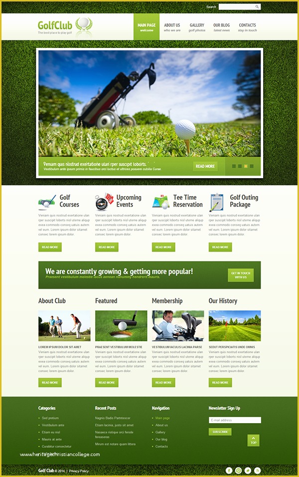 Golf Club Website Templates Free Of Golf Club Joomla Template Joomla Templates