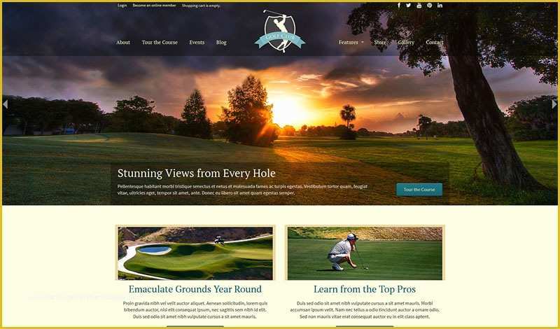 Golf Club Website Templates Free Of Golf Club