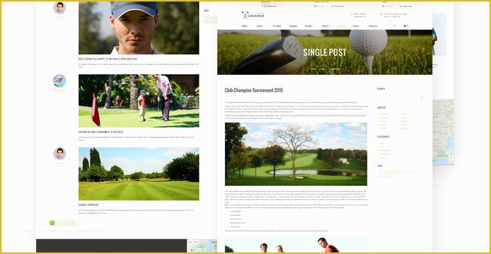 Golf Club Website Templates Free Of Golf Club Responsive Website Template